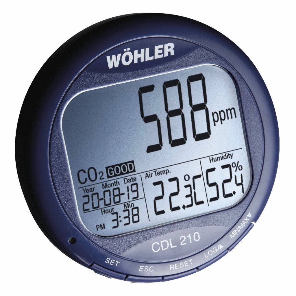 Wöhler CDL 210 - Záznamník merania CO2, teploty a vlhkosti vzduchu
