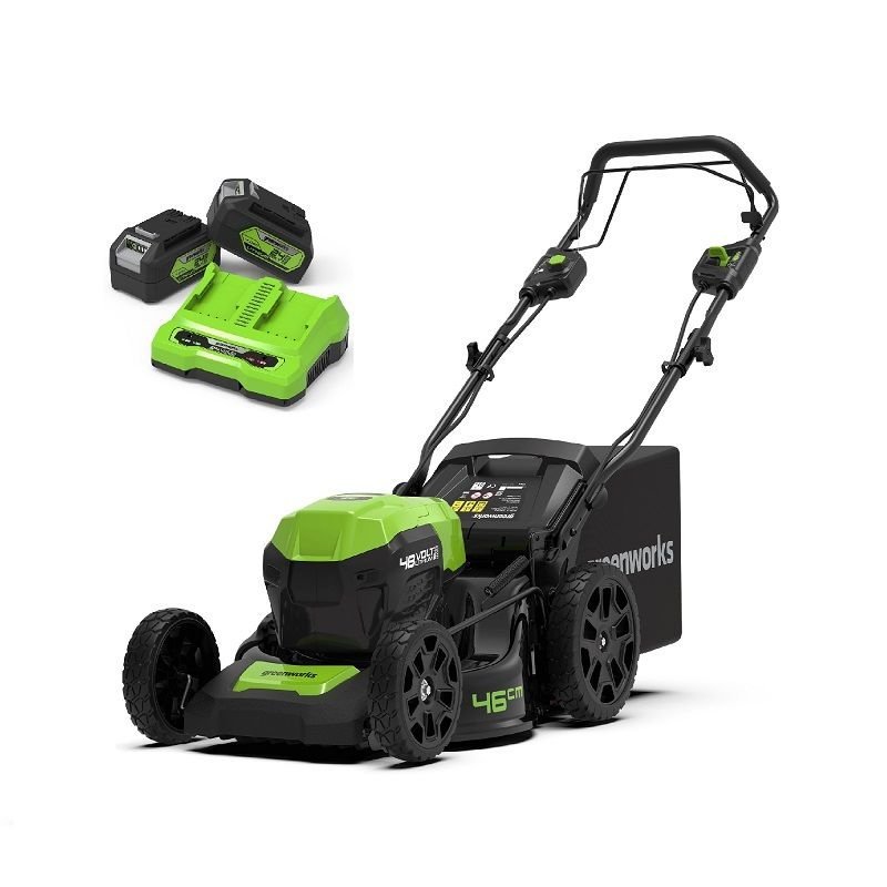 2x24V akumulátorová kosačka s pohonom 46cm G24X2LM46SPK4X sada duálna nabíjačka + 2 batérie 4Ah