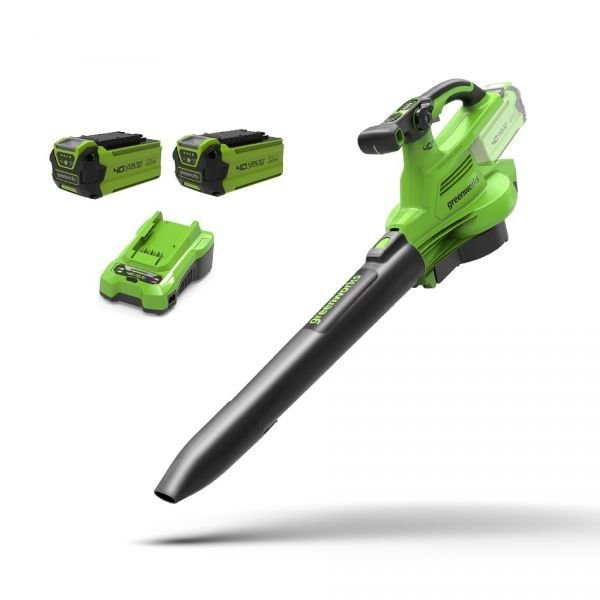 40V fúkač / vysávač Greenworks GD40BVIIK2x sada nabíjačky + 2x 2Ah batéria
