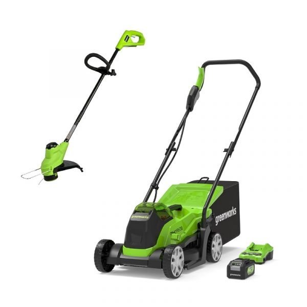 24V kosačka Greenworks + vyžínač GD24LM33LT25K4 nabíjačka + batéria 4 Ah