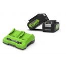 Batéria 24V 2x4 Ah + duálna nabíjačka Greenworks GSK24B4X
